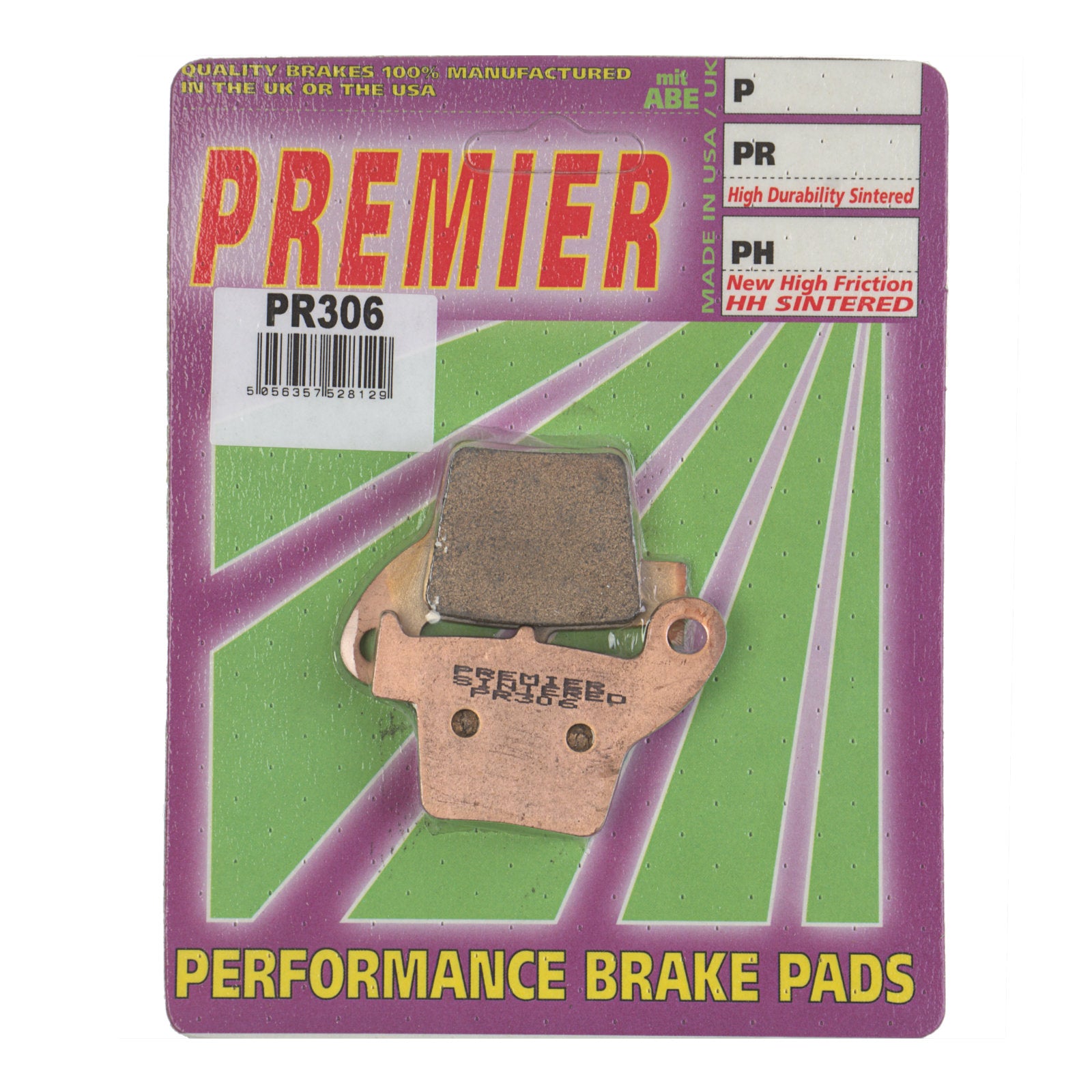 New PREMIER Brake Pad - PR Off-Road Sintered (GF176K5) #PBPR306