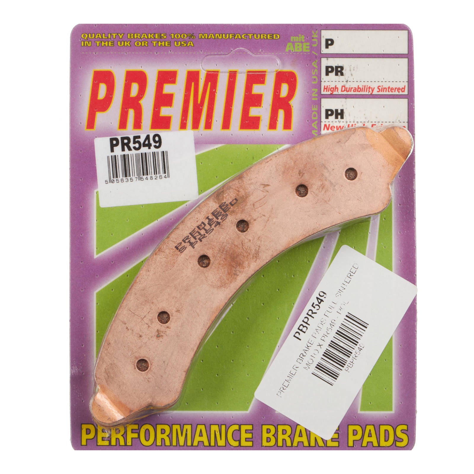 New PREMIER Brake Pads - PR Off-Road Sintered #PBPR549