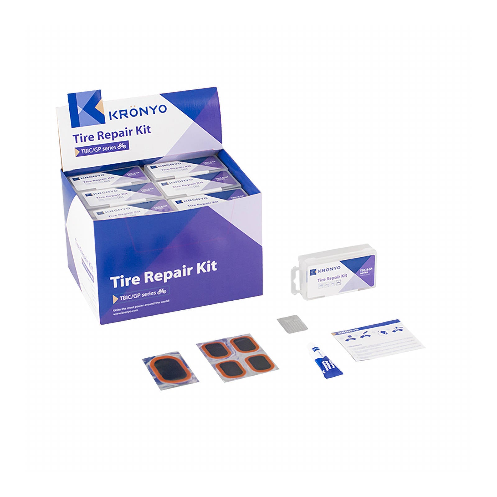 New KRONYO Tyre Repair Kit -Small Emergency Kit / 30 Piece - Box #PKTBIC21