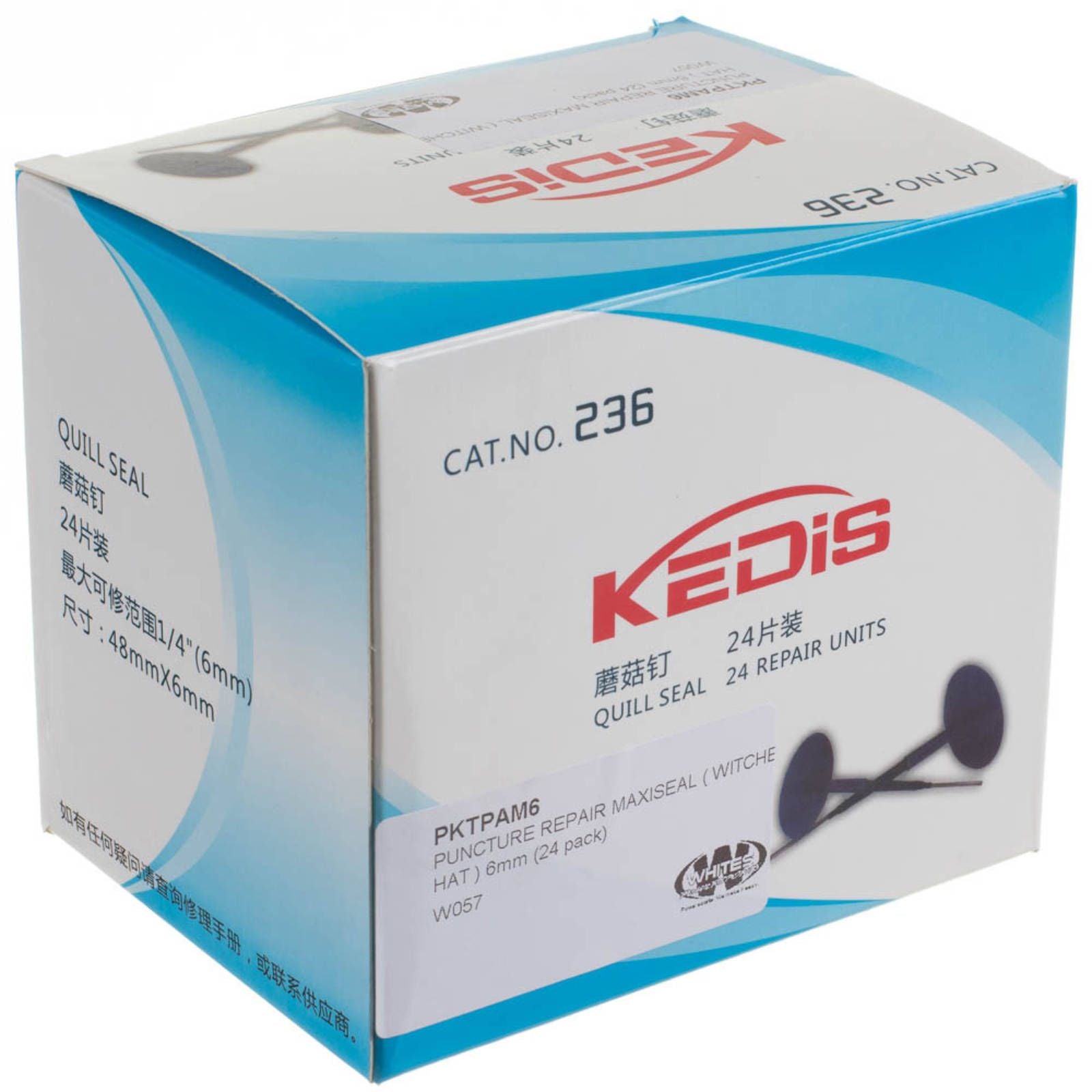New WHITES Puncture Repair Maxiseal ( Witches Hat ) 6mm (24/Pkt) #PKTPAM6