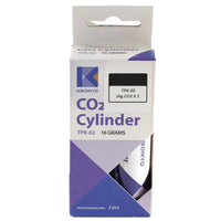 New KRONYO Co2 Cylinders 16G / 2Pk #PKTPK02
