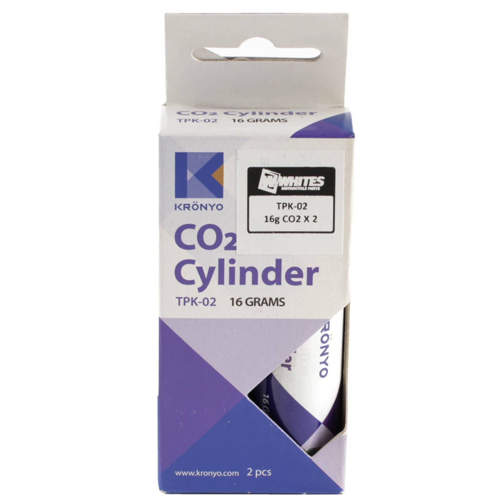 New KRONYO Co2 Cylinders 16G / 2Pk #PKTPK02
