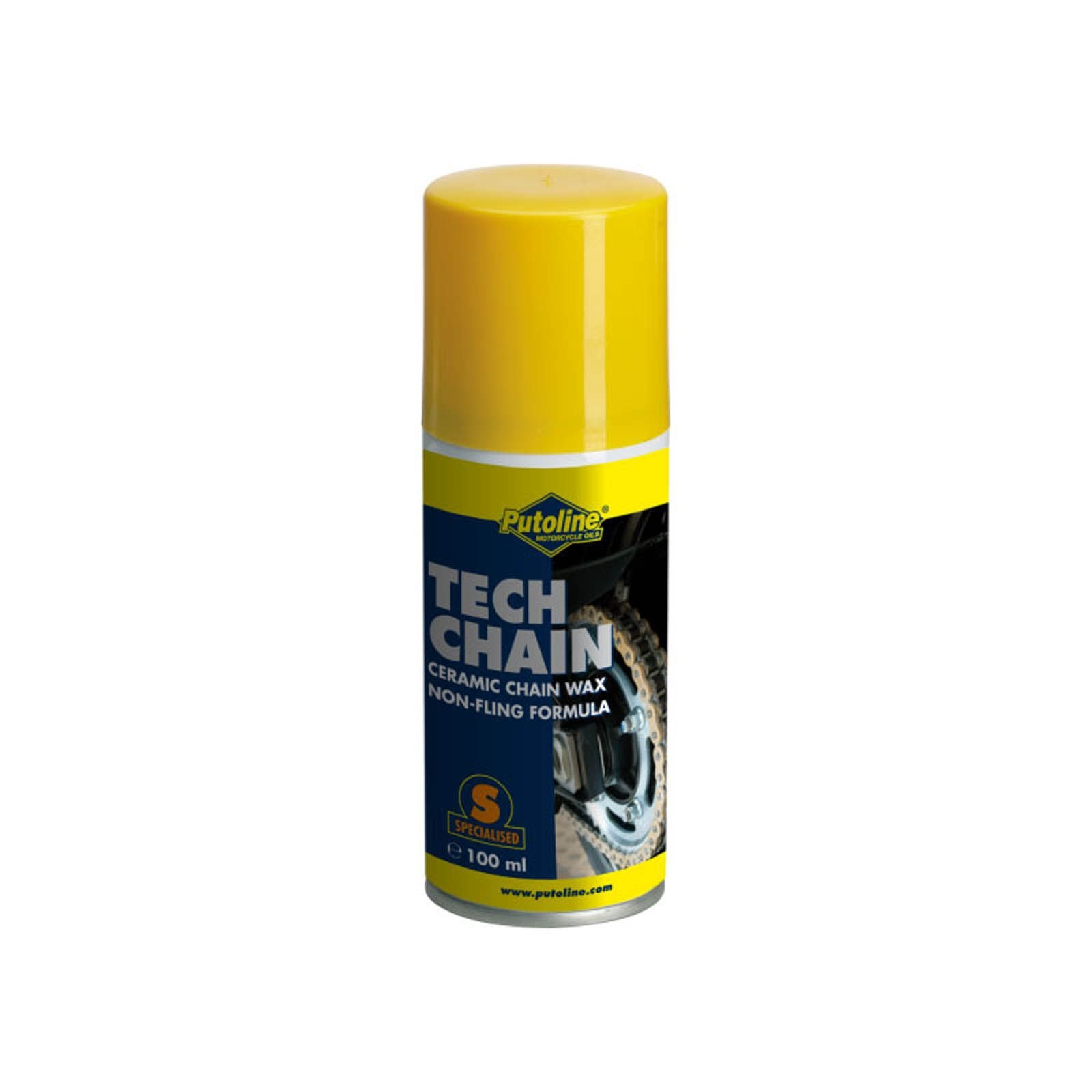 New PUTOLINE TECH CHAIN CERAMIC WAX LUBE SPRAY 100ML (70366) *12 PTTCS100