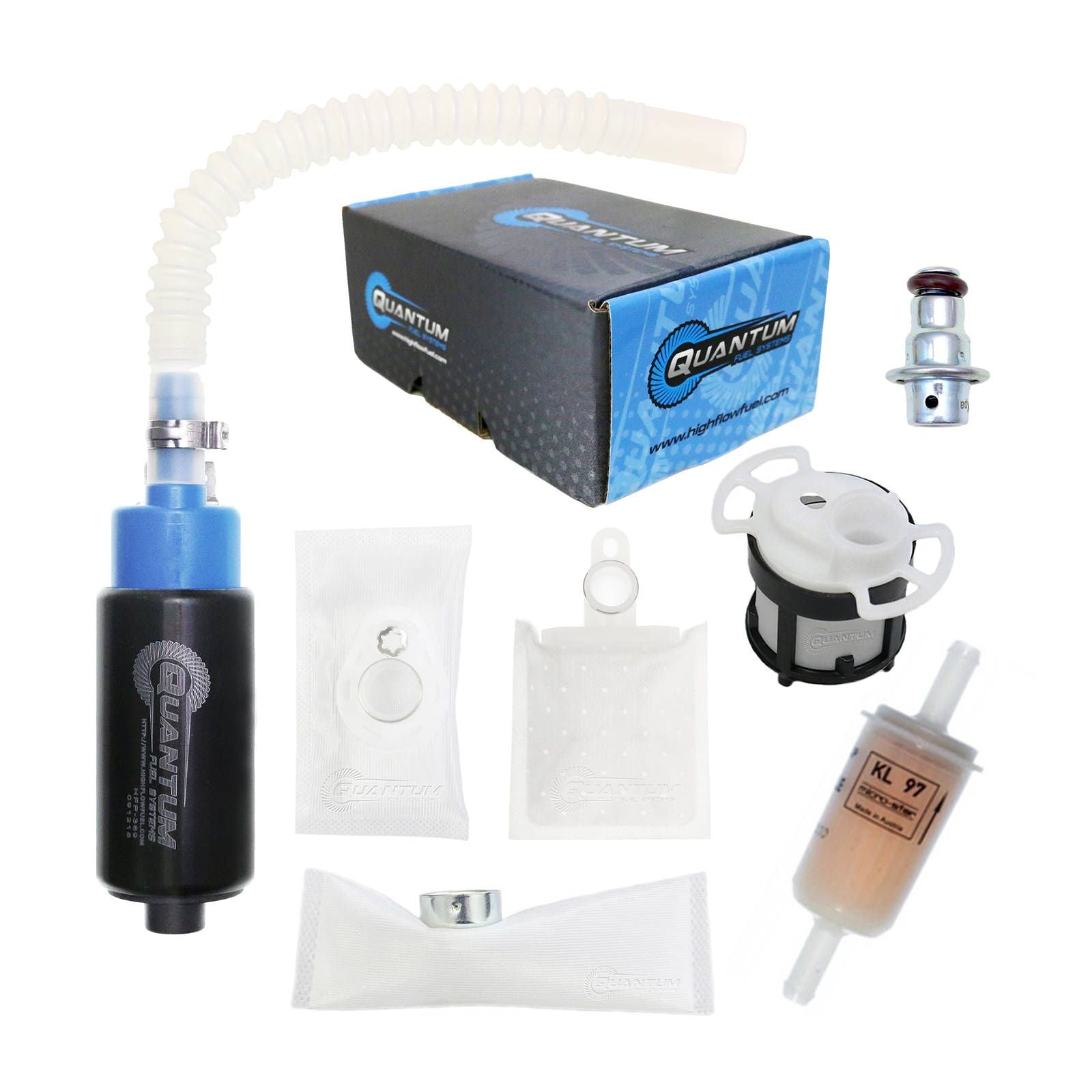 New QUANTUM In-Tank EFI Fuel Pump With Regulator Tank Seal Filter #QFHFP389U2RTF | Australian Moto Spares