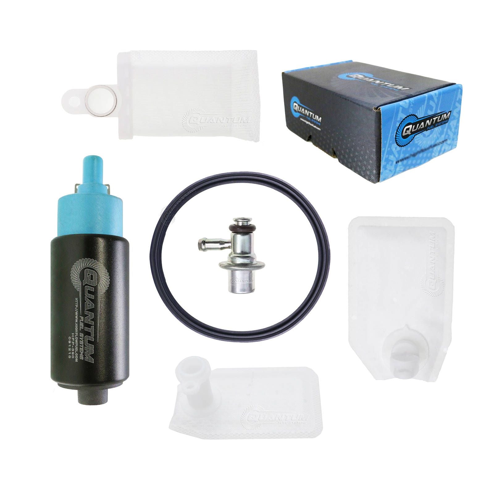 New QUANTUM In-Tank EFI Fuel Pump With Regulator Tank Seal #QFHFP390UR2T