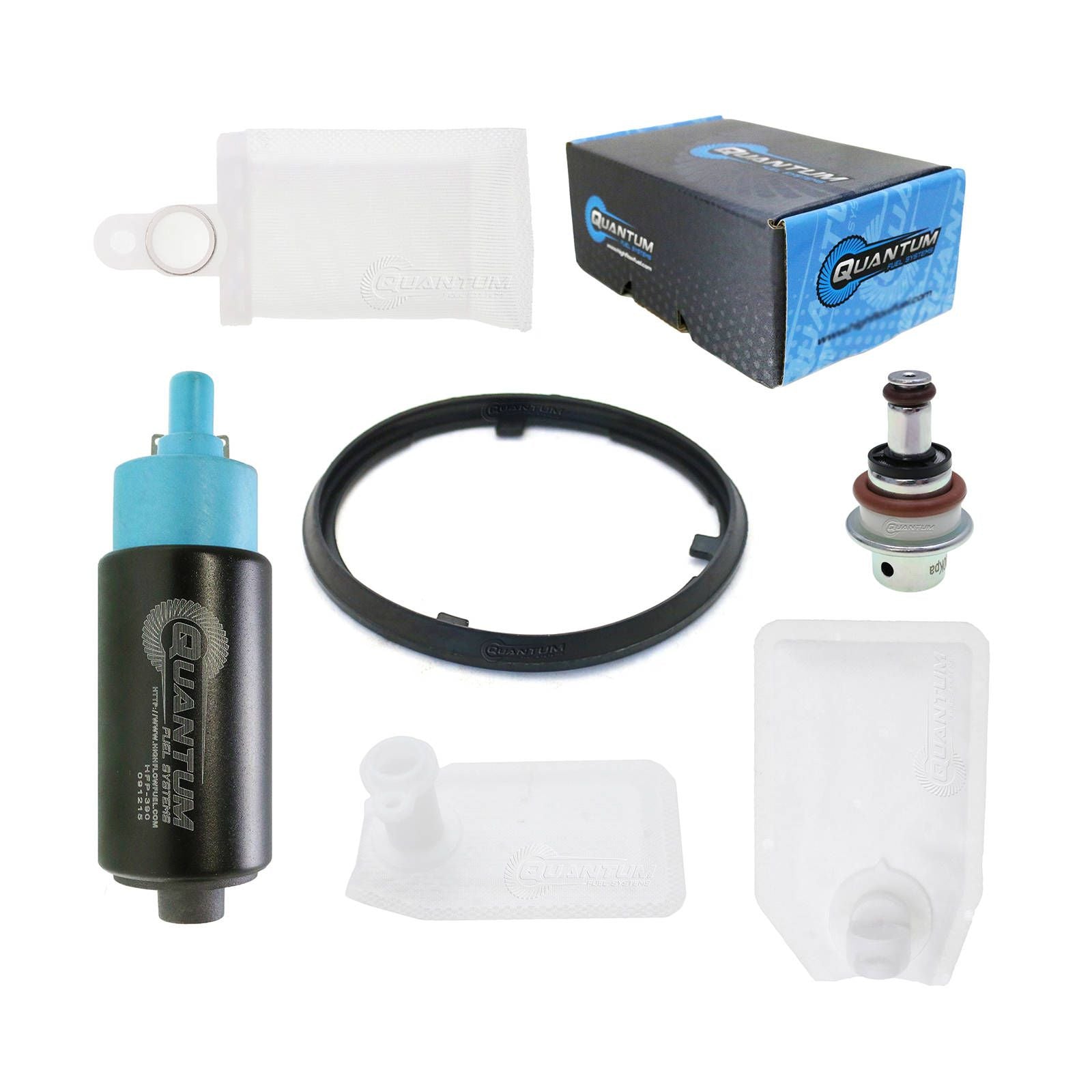 New QUANTUM In-Tank EFI Fuel Pump With Regulator Tank Seal #QFHFP390URT3