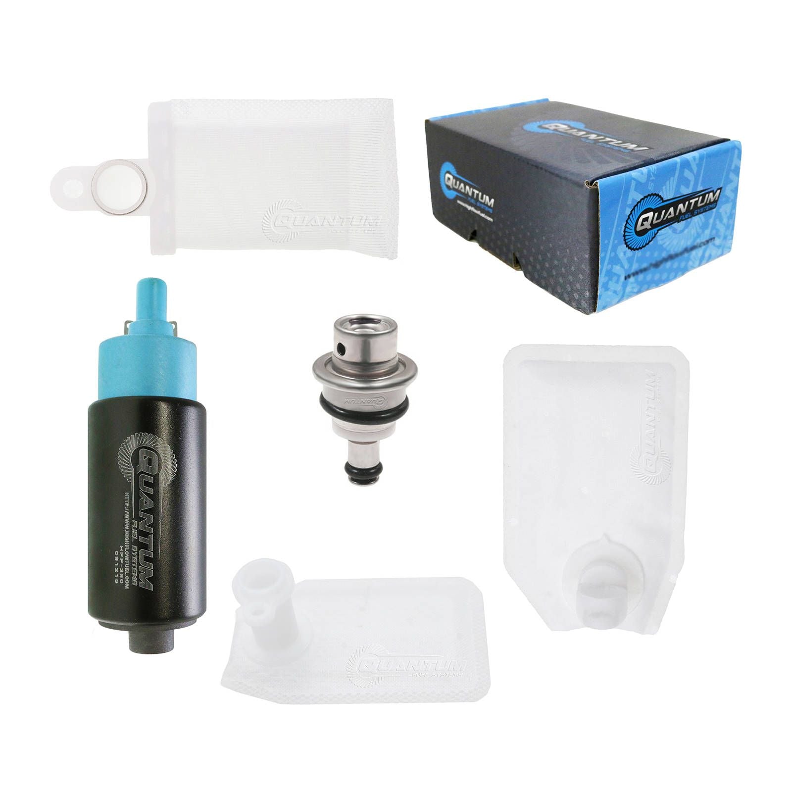 New QUANTUM In-Tank EFI Fuel Pump With Regulator #QFHFP390UR