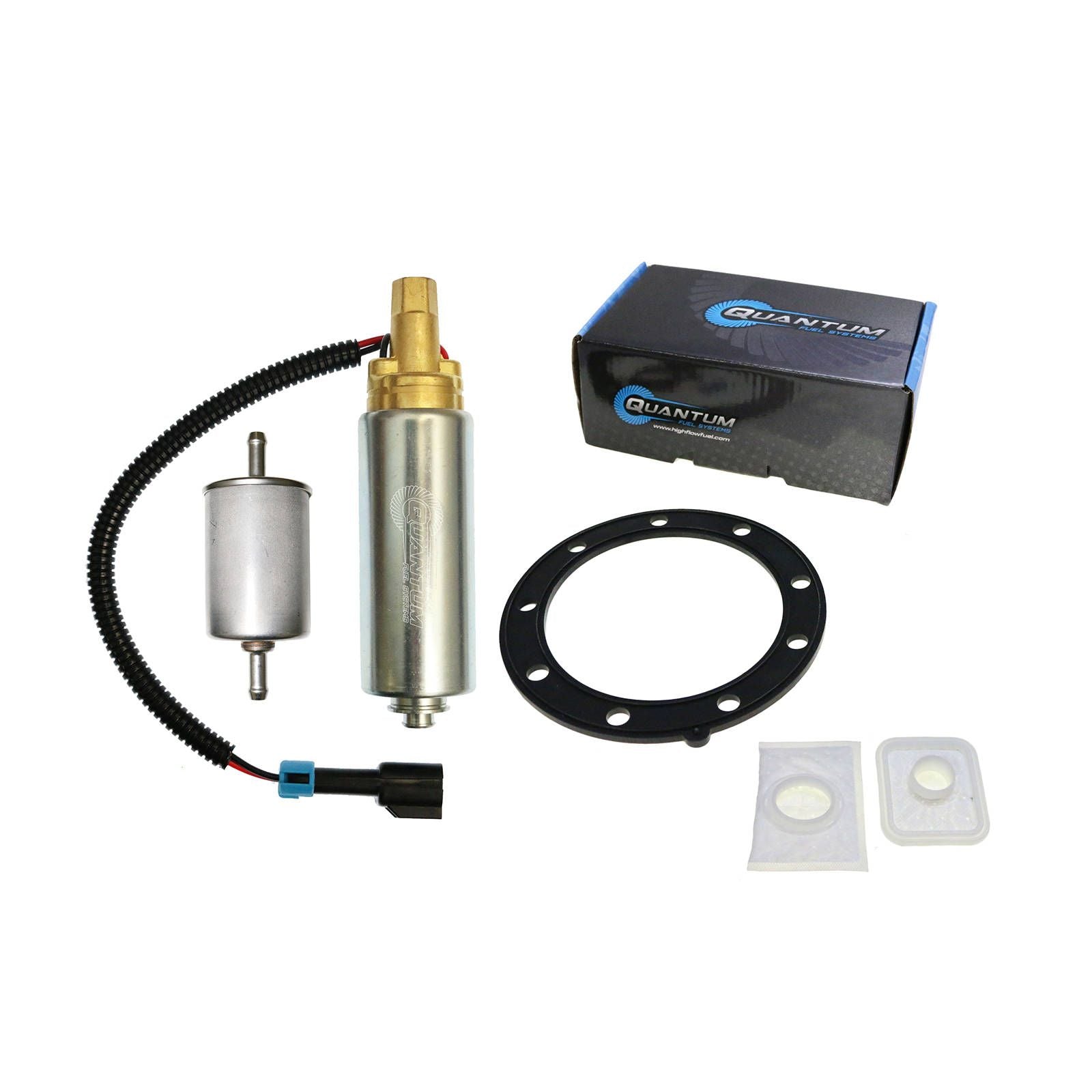 New QUANTUM In-Tank EFI Fuel Pump With Tank Seal Filter #QFHFP500DI