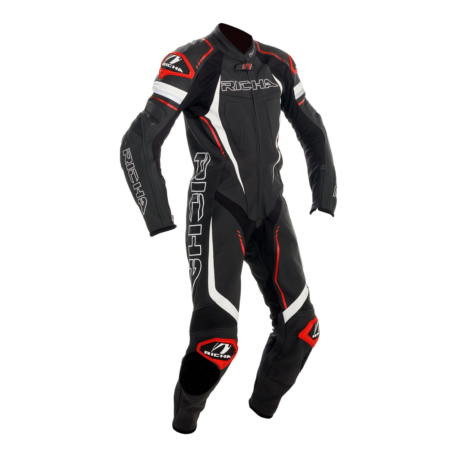 New RICHA FRANCORCHAMPS LEATHER 1PC SUIT RED//BLK 4XL // EU60 // 50 RALSFRCRB60