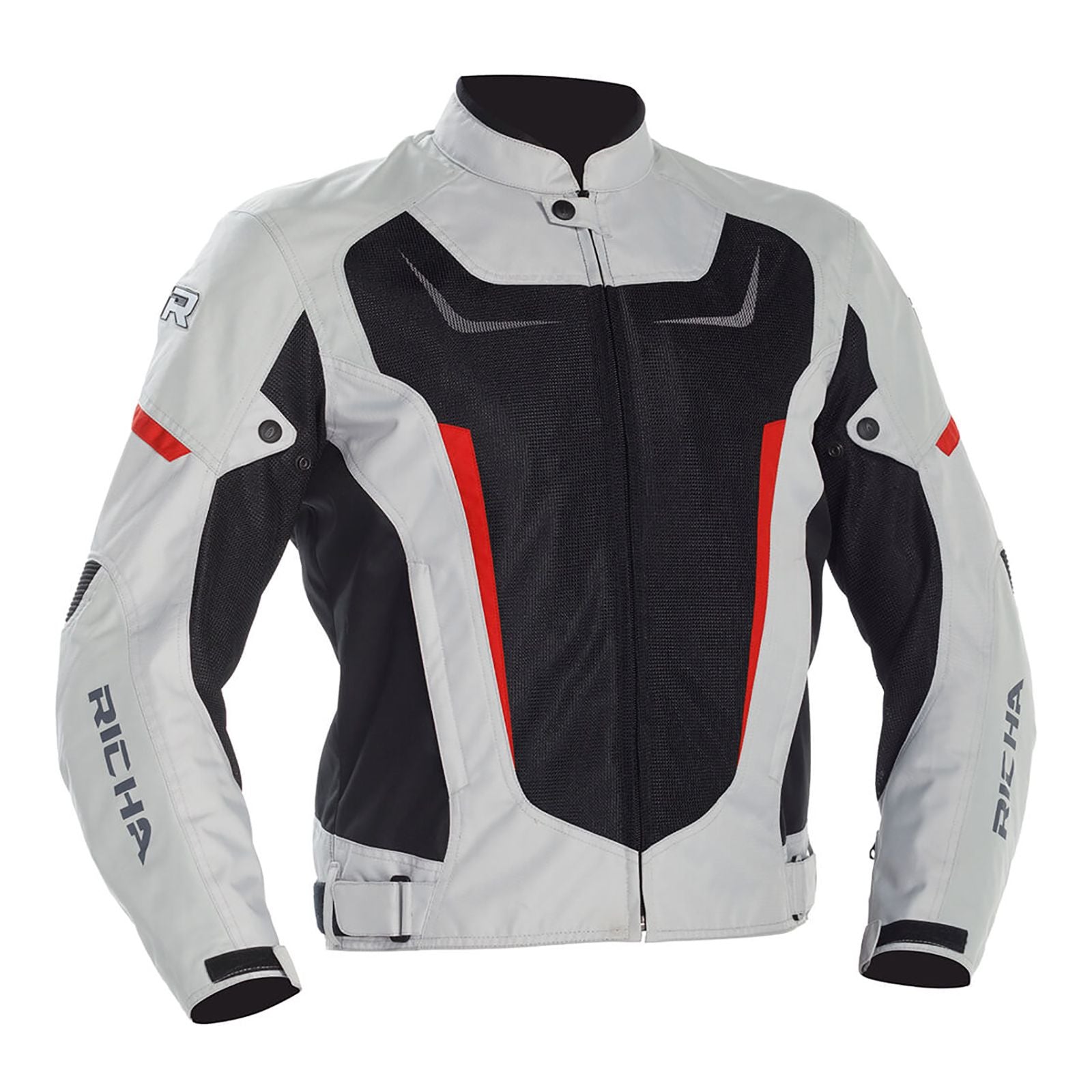 New RICHA Airstrike 2 Jacket - Grey / Black / Red (5XL) #RATJAST2GBR5XL