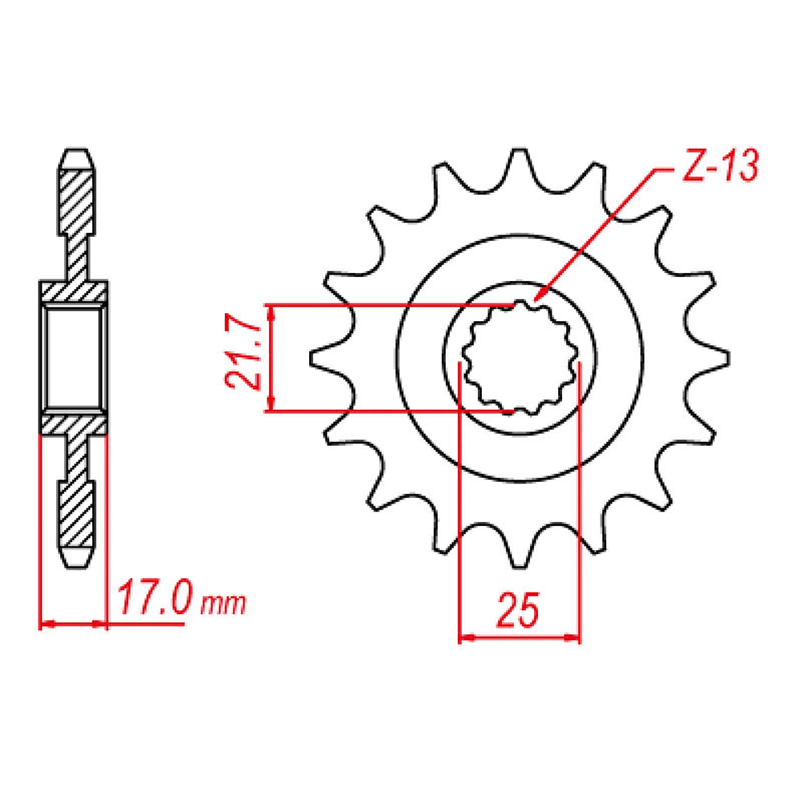 New MTX 1373 Steel Sprocket - Front #520 (15T) #SPF204215