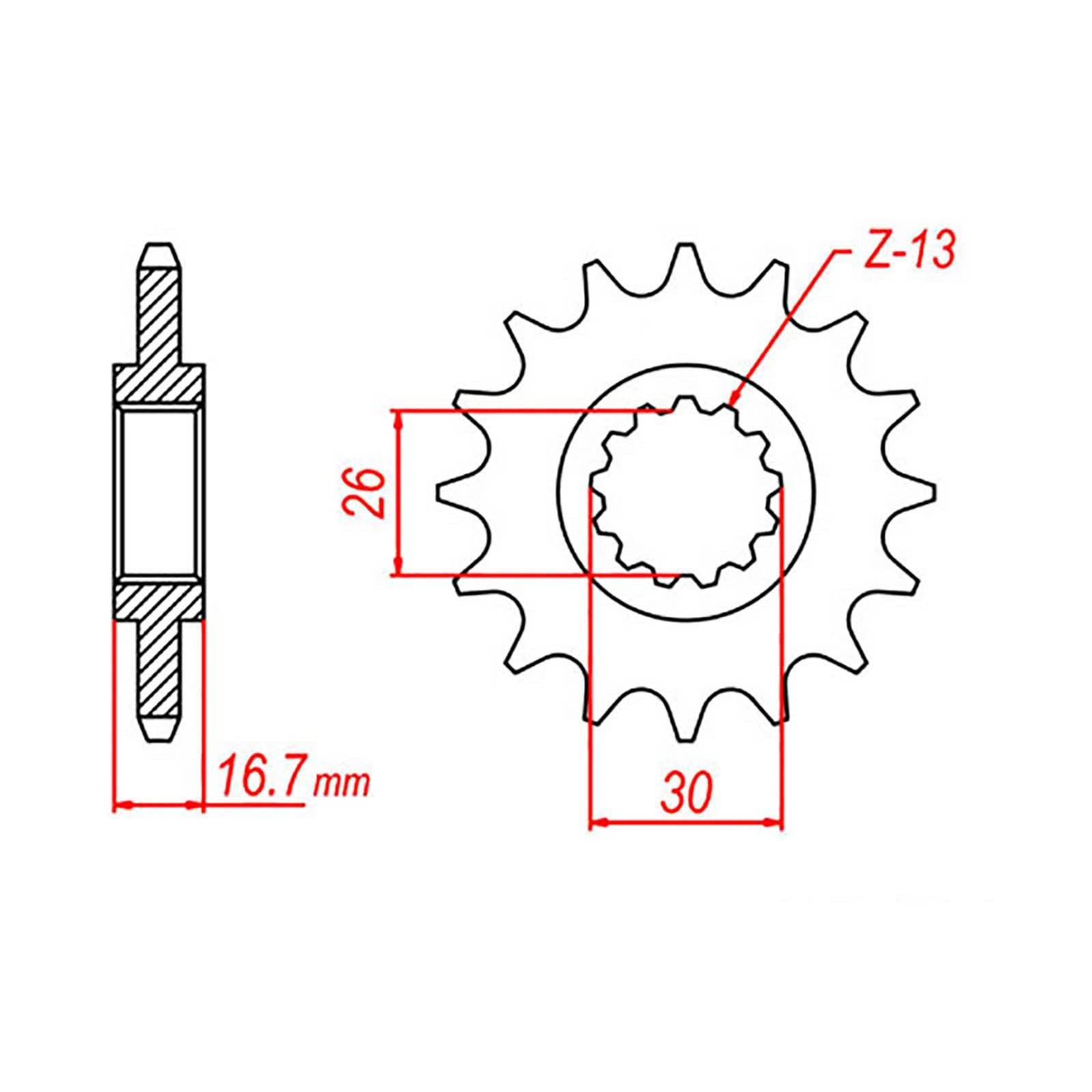 New MTX 1370 Steel Sprocket - Front #525 (15T) #SPF206815