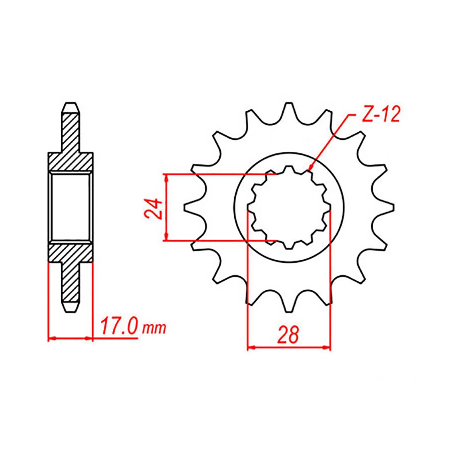 New MTX 1371 Steel Sprocket - Front #525 (15T) #SPF207315
