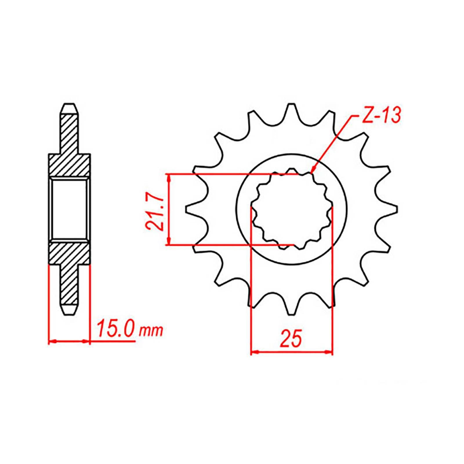 New MTX 1182 Steel Sprocket - Front #525 (15T) #SPF208215