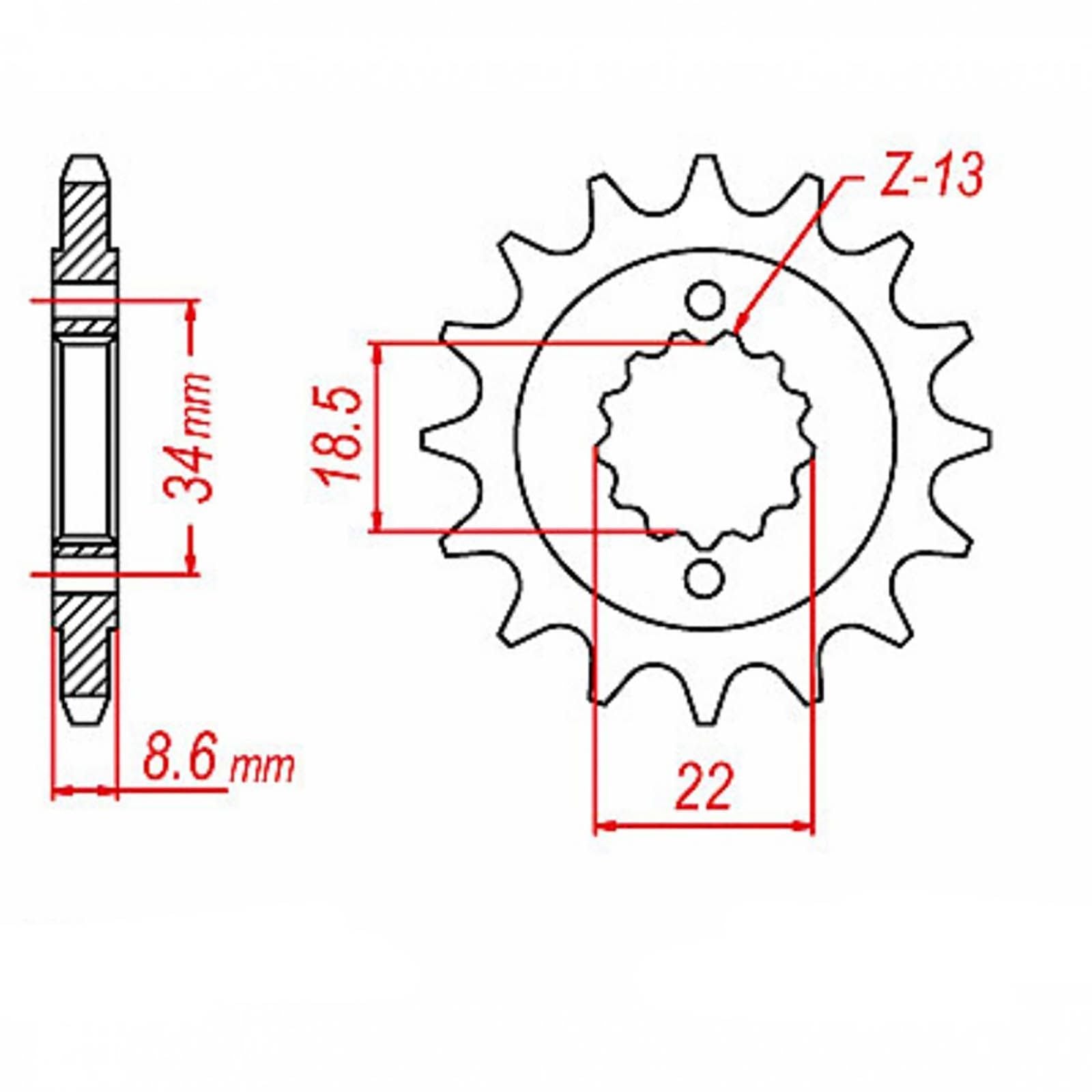 New MTX 1908 Steel Sprocket - Front #520 (16T) #SPF227616