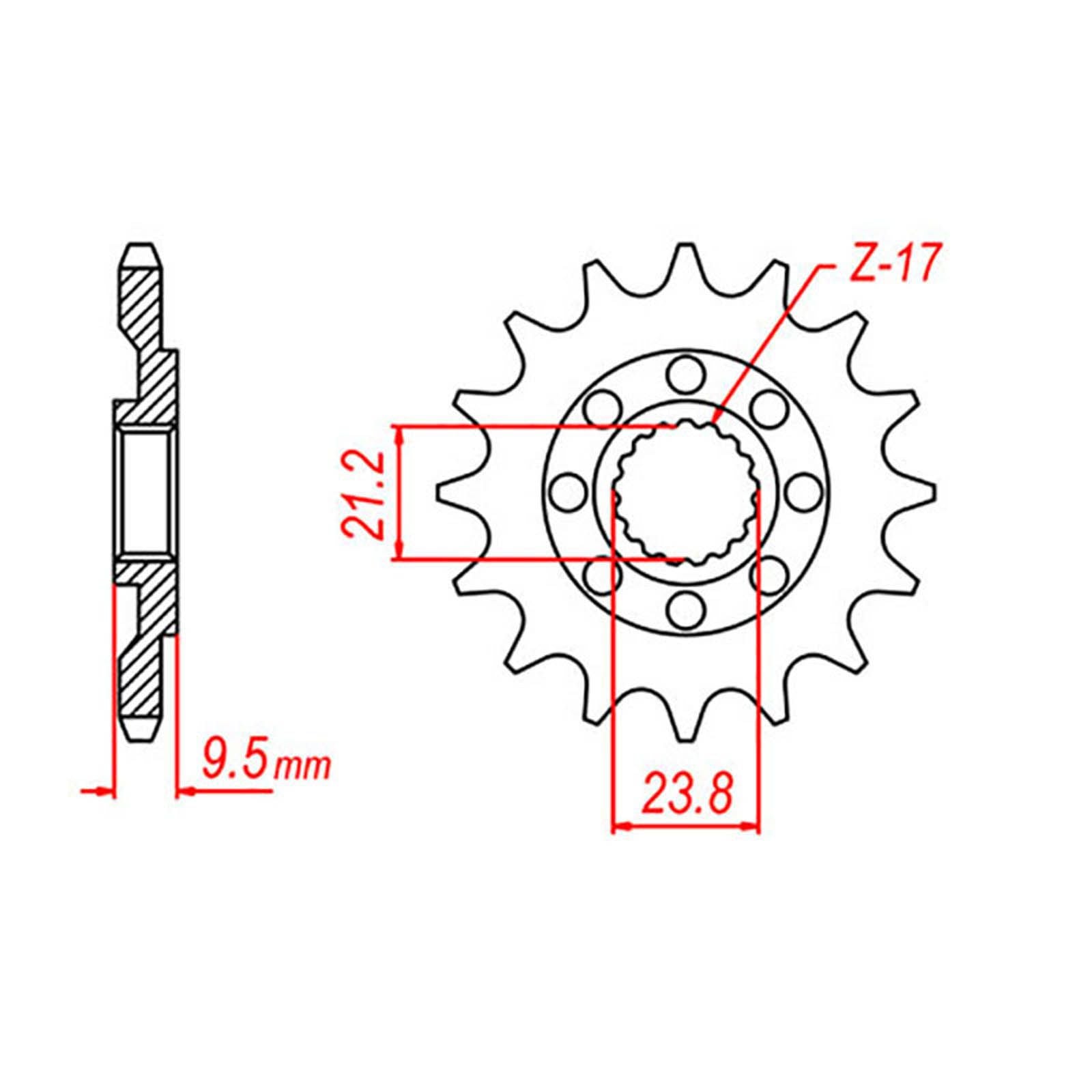 New MTX 284 Hornet Lightweight Steel Sprocket - Front #520 (13T) #SPF28413H
