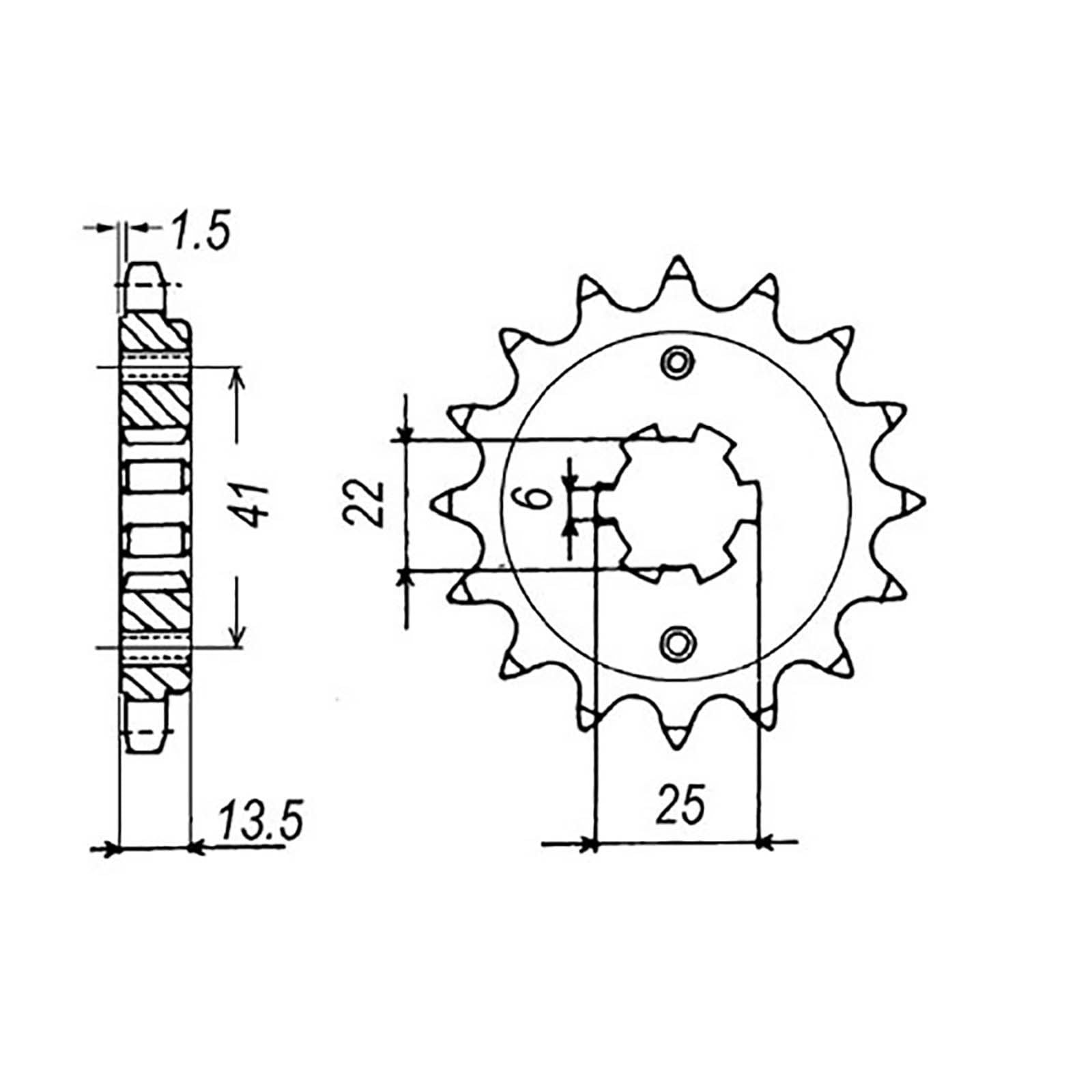 New MTX 293 Steel Sprocket - Front #520 (15T) (10-mm9-15) #SPF29315