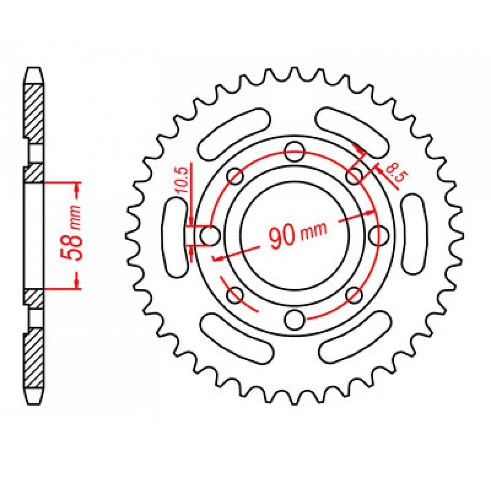 New MTX 279 Steel Sprocket - Rear #520 (38T) #SPR27938