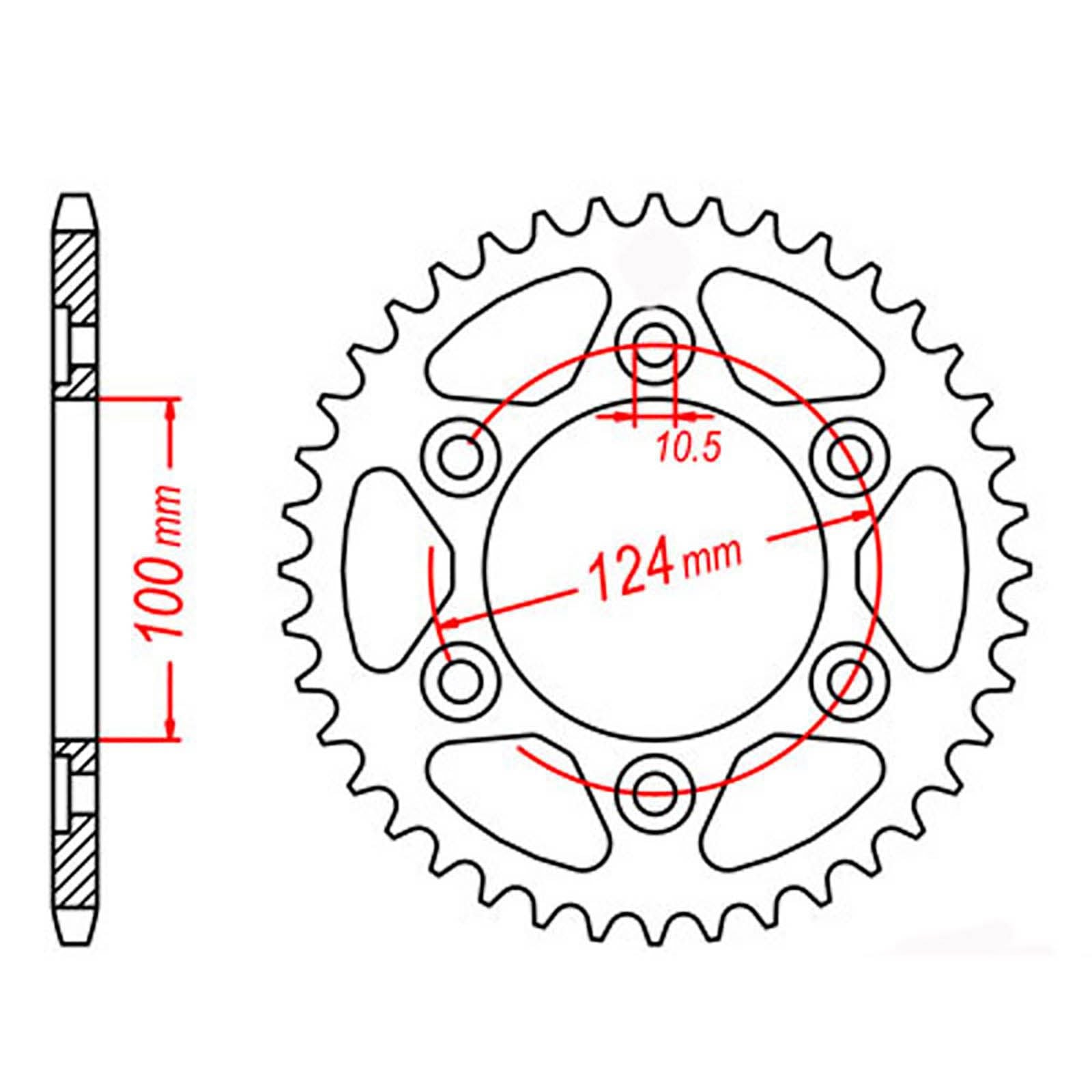 New MTX 745 Steel Sprocket - Rear #525 (43T) #SPR436643