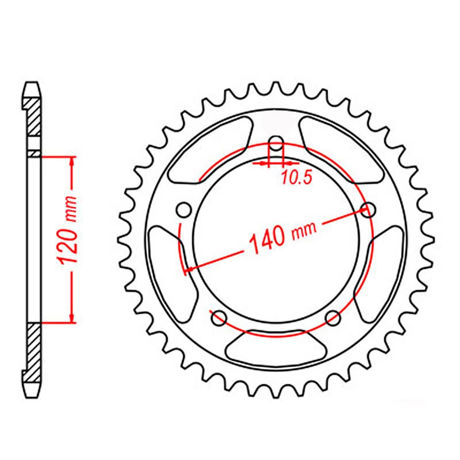 New MTX 1792 Steel Sprocket - Rear #525 (42T) #SPR439842
