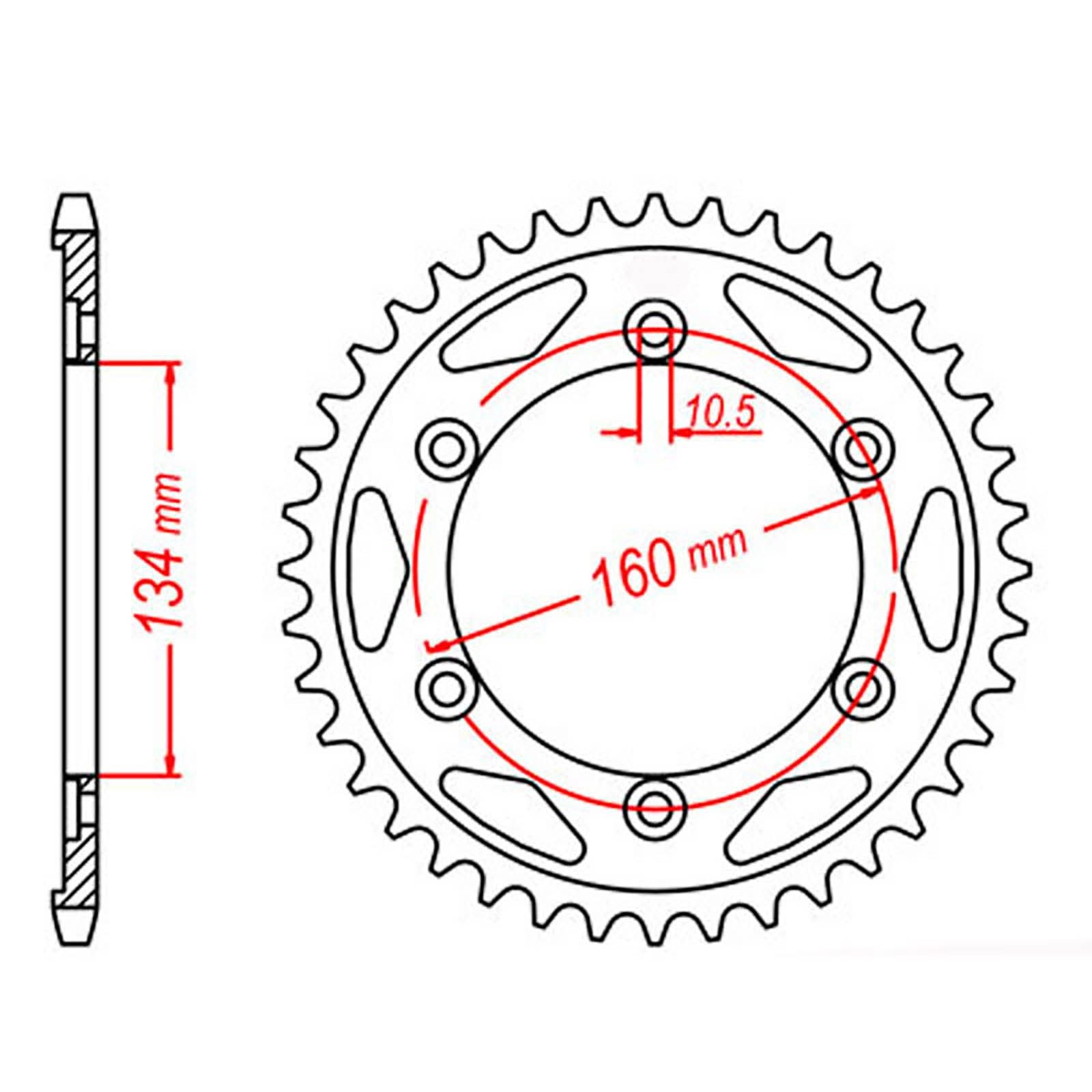New MTX 1306 Steel Sprocket - Rear #530 (40T) #SPR439940