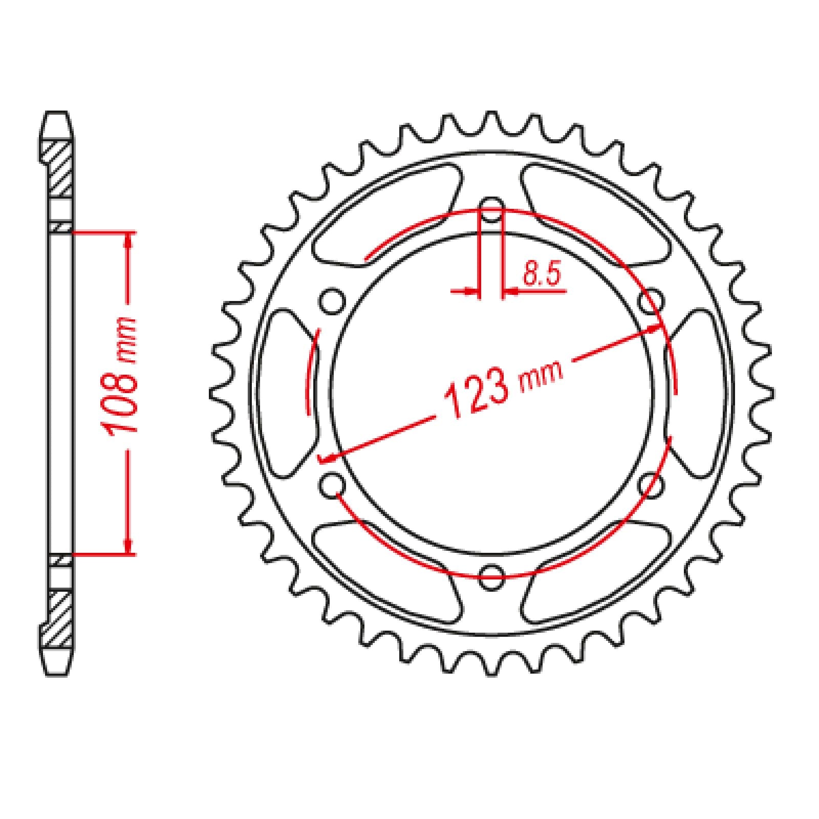 New MTX 025 Steel Sprocket - Rear #428 (60T) #SPR460660