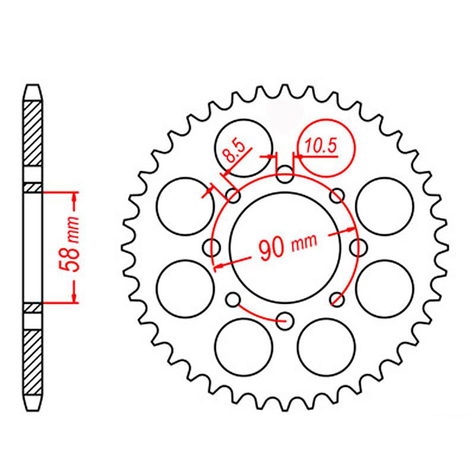 New MTX 273 Steel Sprocket - Rear #520 (43T) #SPR466843