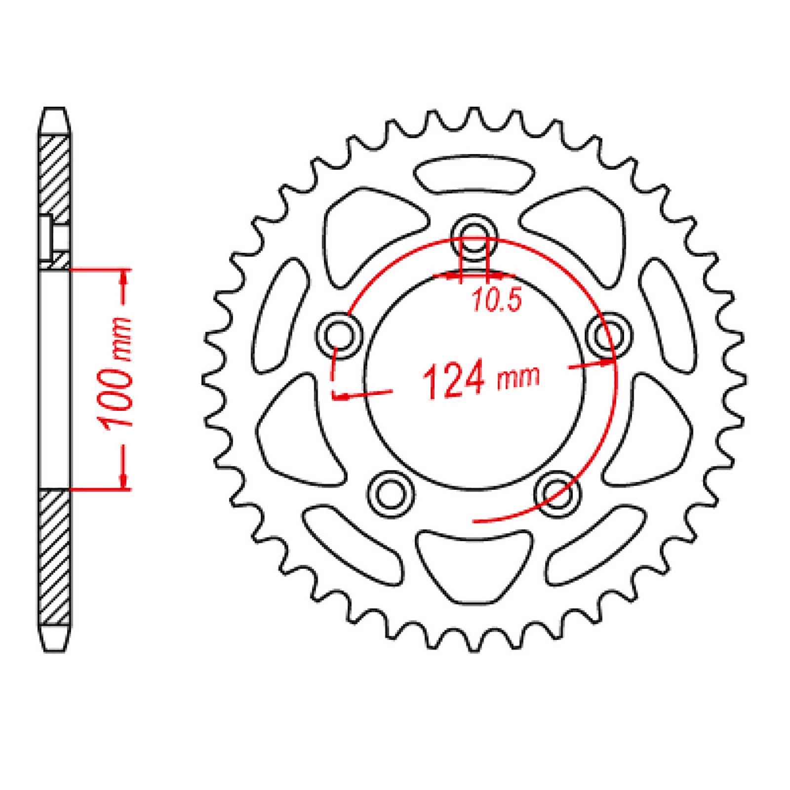 New MTX 746 Steel Sprocket - Rear #520 (46T) #SPR74646