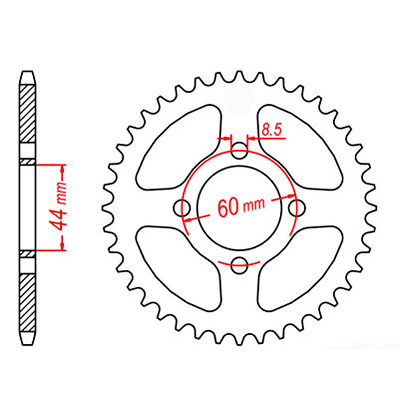 New MTX 833 Steel Sprocket - Rear #428 (49T) #SPR83349