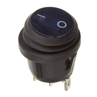 New WHITES 12V Rocker Switch On-Off Blue Waterproof Round #SWW001