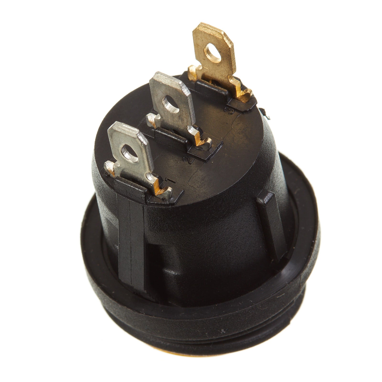 New WHITES 12V Rocker Switch On-Off Yellow Waterproof Round #SWW003