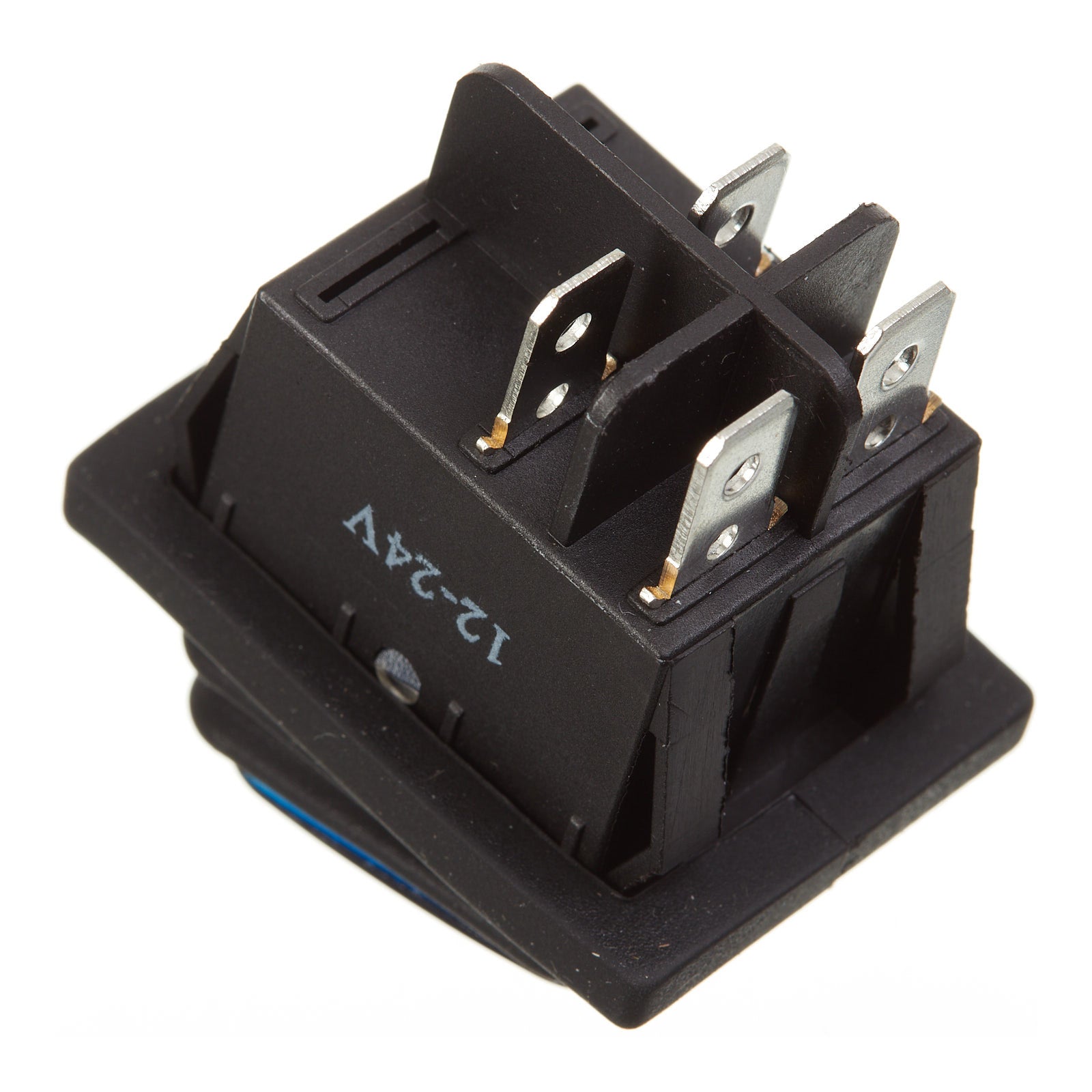 New WHITES 12V Rocker Switch On-Off Blue Waterproof 30x22 Rectang #SWW004