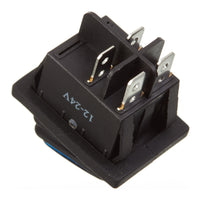 New WHITES 12V Rocker Switch On-Off Blue Waterproof 30x22 Rectang #SWW004