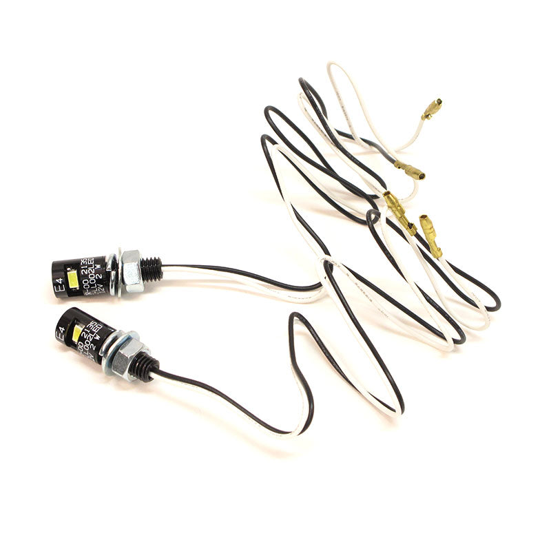 New WHITES Number Plate LED Bolt Light 17x12 - Black (Pair) #TLLEDNPB1402