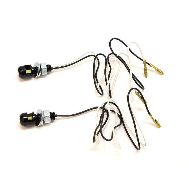 New WHITES Number Plate LED Bolt Light 13.5x12.8 - Black (Pair) #TLLEDNPB2402