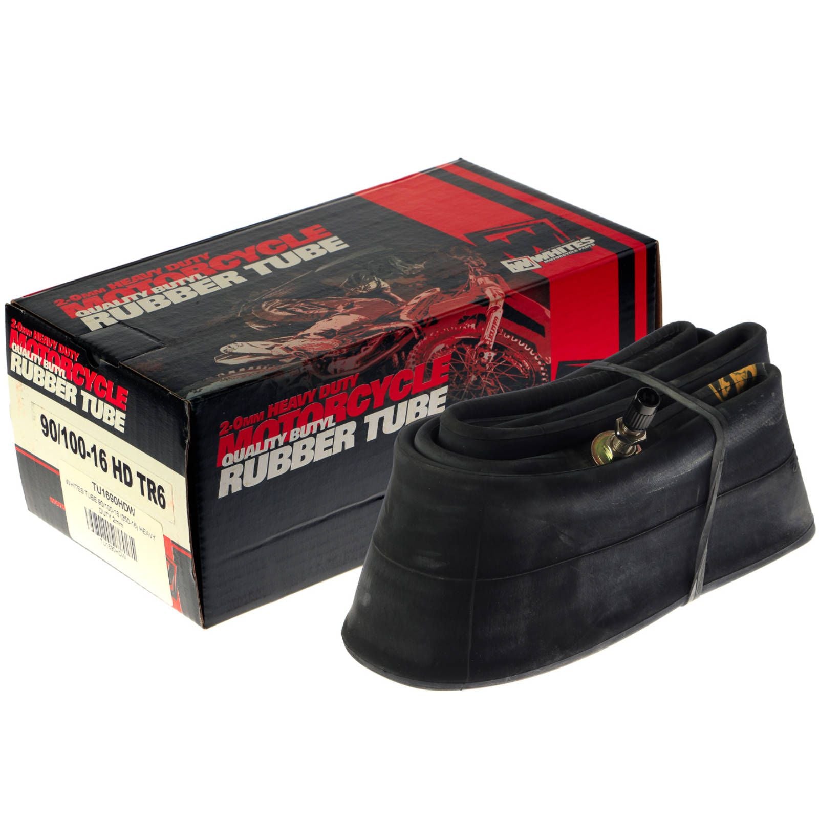 WHITES Motorcycle Inner Tire Tube 90/100-16 (350-16) Heavy Duty 2mm #TU1690HDW