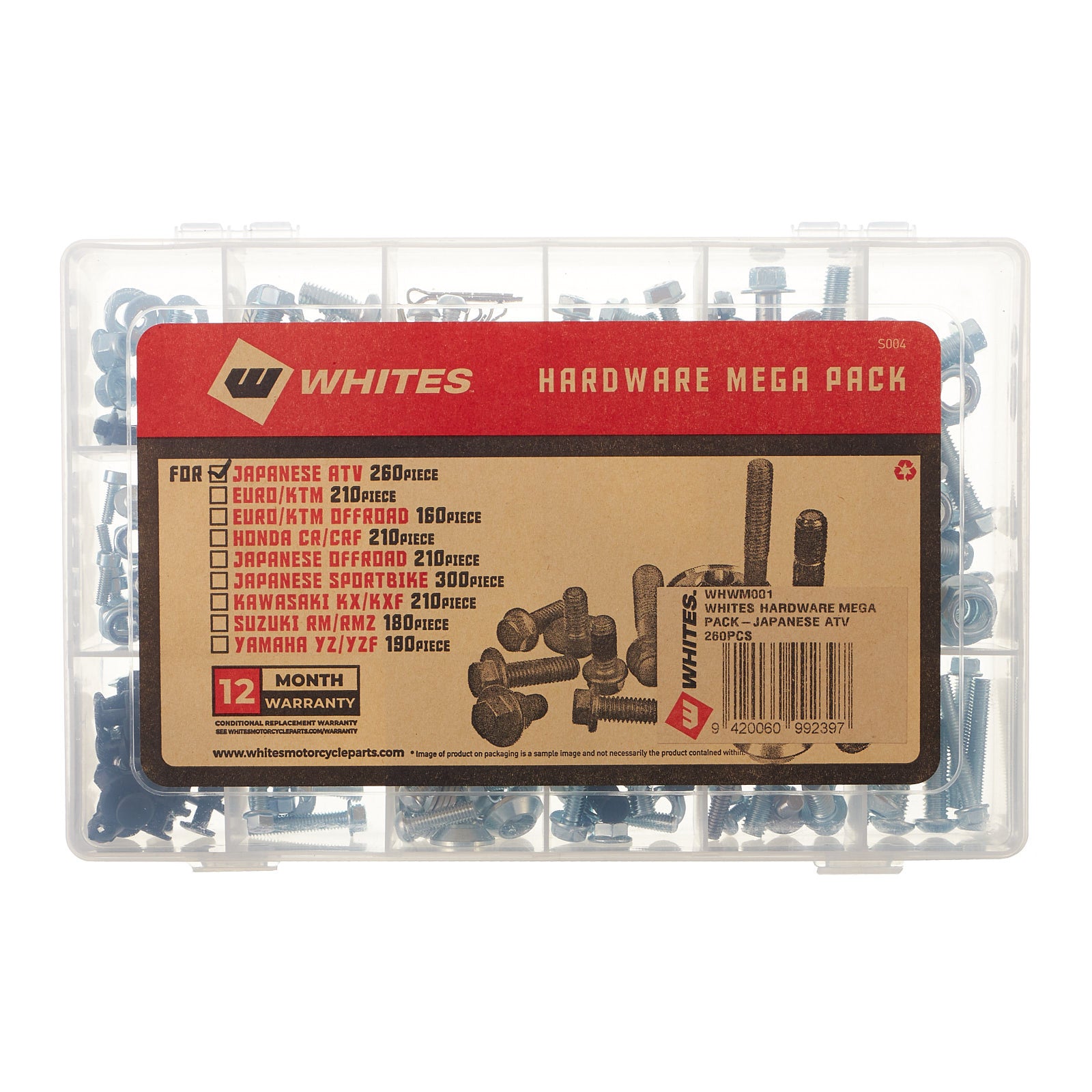 New WHITES Hardware Mega Pack For Japanese ATV 260Pcs #WHWM001 | Australian Moto Spares