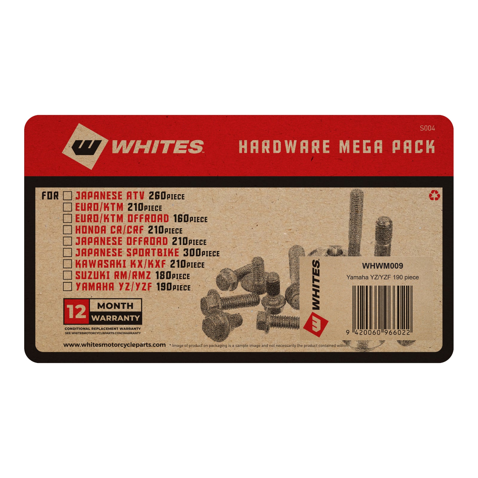 New WHITES Hardware Mega Pack For Euro/ KTM Off-Road 160Pcs #WHWM003 | Australian Moto Spares