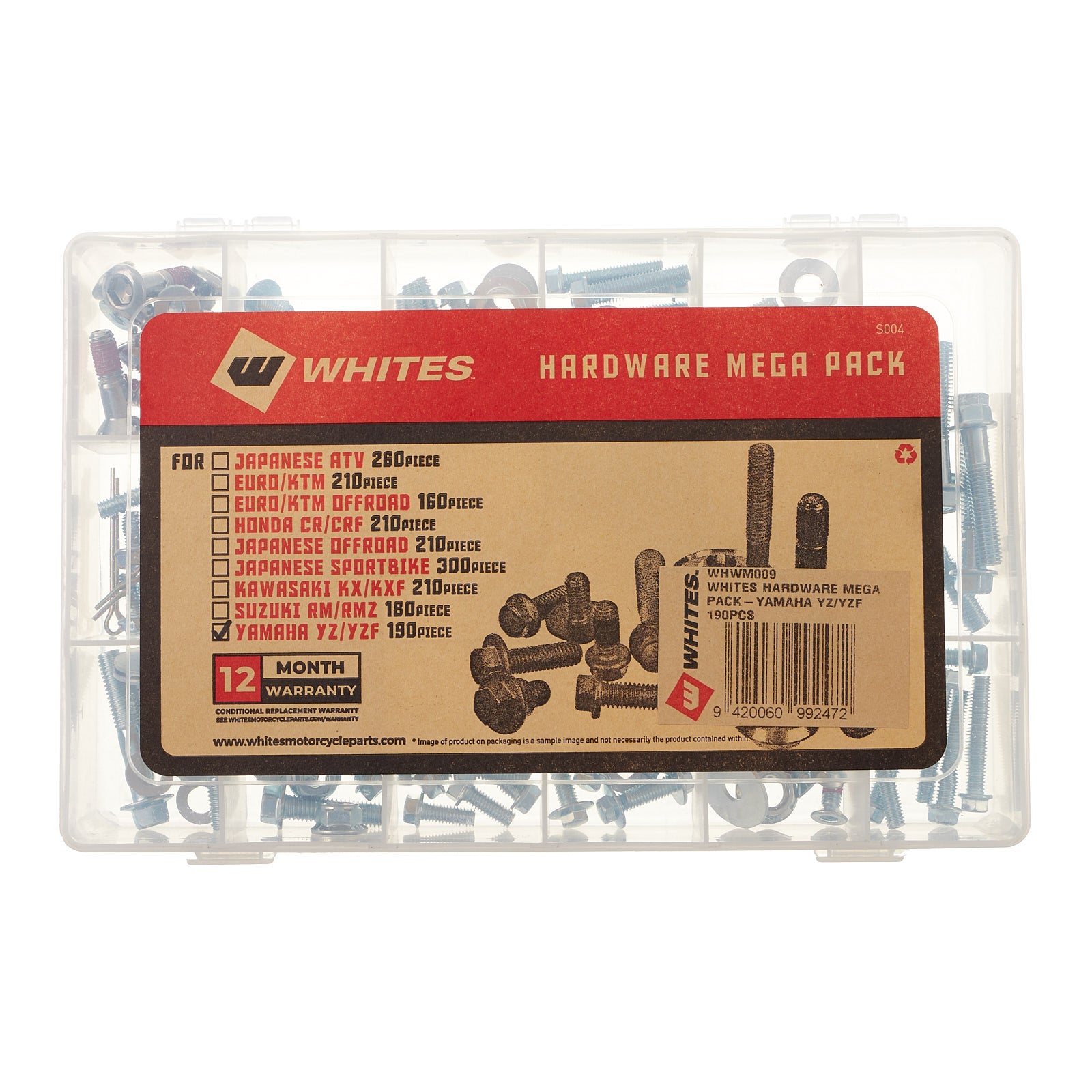 New WHITES Hardware Mega Pack For Yamaha YZ/ YZF 190Pcs #WHWM009 | Australian Moto Spares