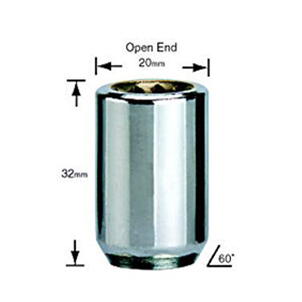 New GEAR-X Wheel Steel Tuner Nut Set 12mm X 1.5 With Key WN154