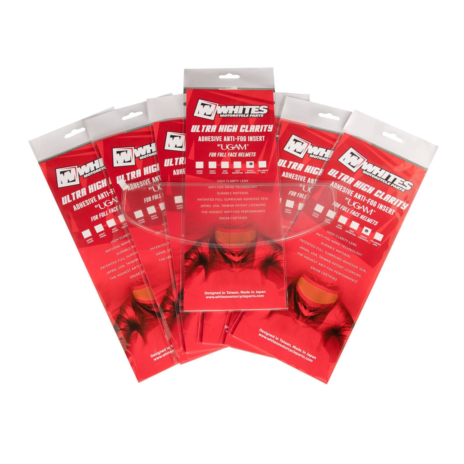 New WHITES Helmet Visor Anti-Fog Photochromic Insert - Universal #WPAFPC