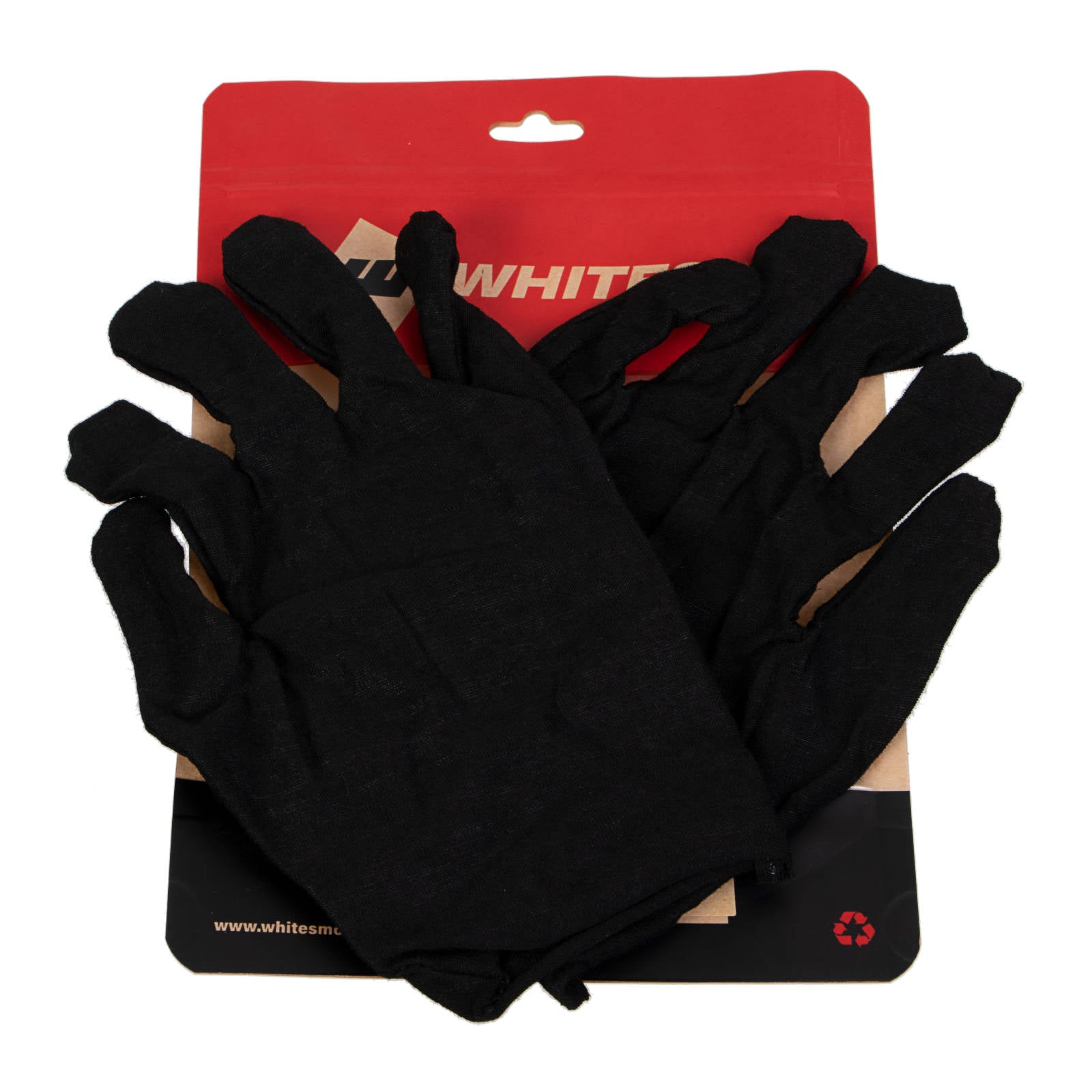 New WHITES Inner Gloves 16G Light - Black - Large #WPGILL | Australian Moto Spares