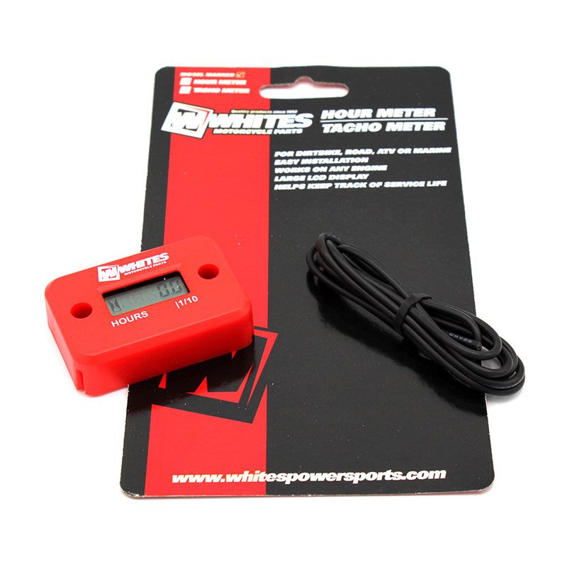 New WHITES Hour Meter - Red #WPHMRED