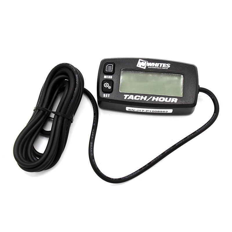 New WHITES Hour Tacho Meter - Black #WPHTMBLK