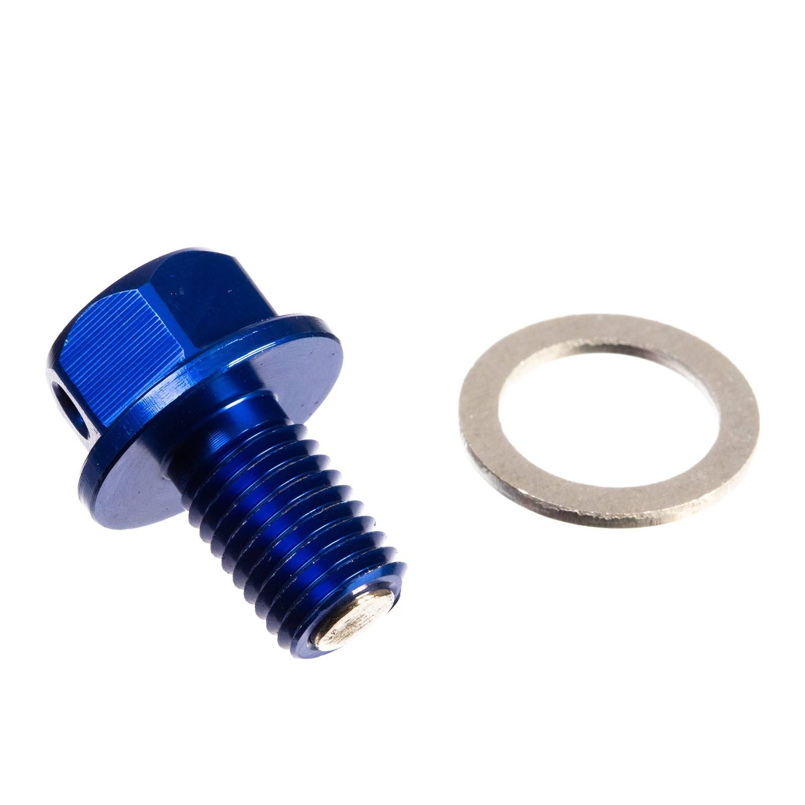 New WHITES Magnetic Sump Plug M10 x 15 x 1.5 - Blue #WPMDP101515B