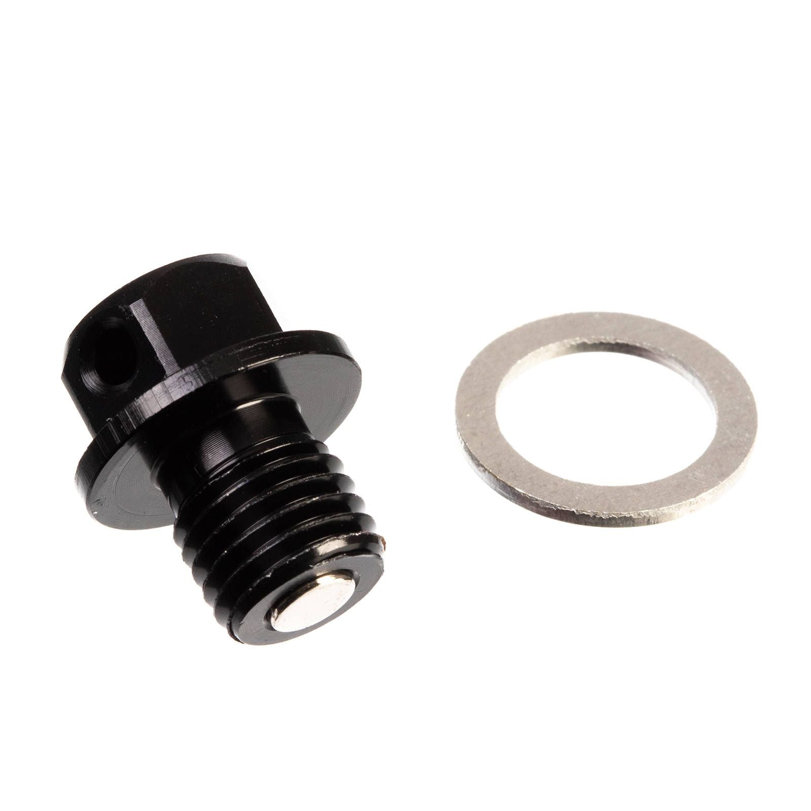 New WHITES Magnetic Sump Plug M12 x 12 x 1.5 - Black #WPMDP121215K