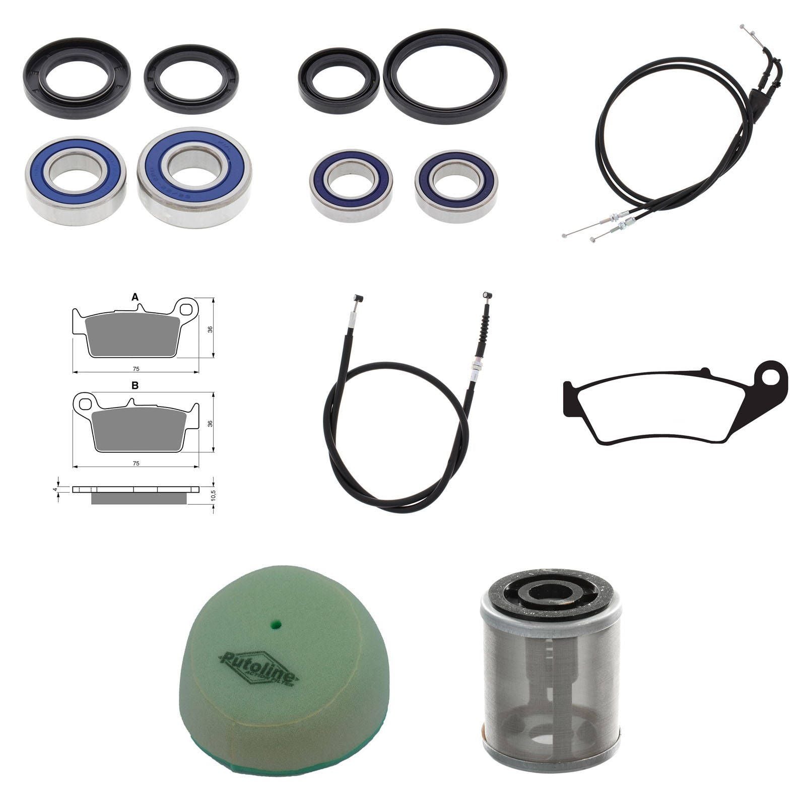 New WHITES Off Road Refurb Kit For Yamaha WR250F 2001 #WPRDB07001