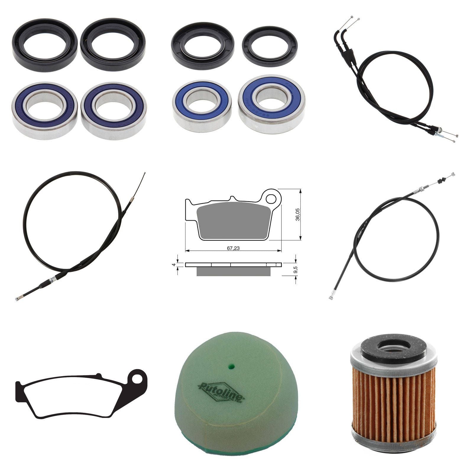 WHITES Off Road Refurb Kit For Yamaha YZ250F 2003-2005 / YZ450F 2004-2005