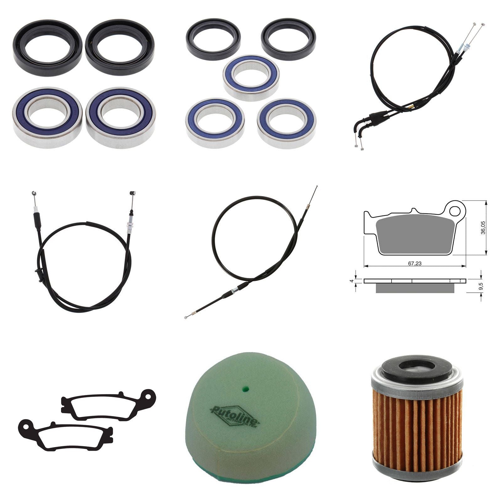 New WHITES Off Road Refurb Kit For Yamaha YZ250F 2010-2013 #WPRDB07032