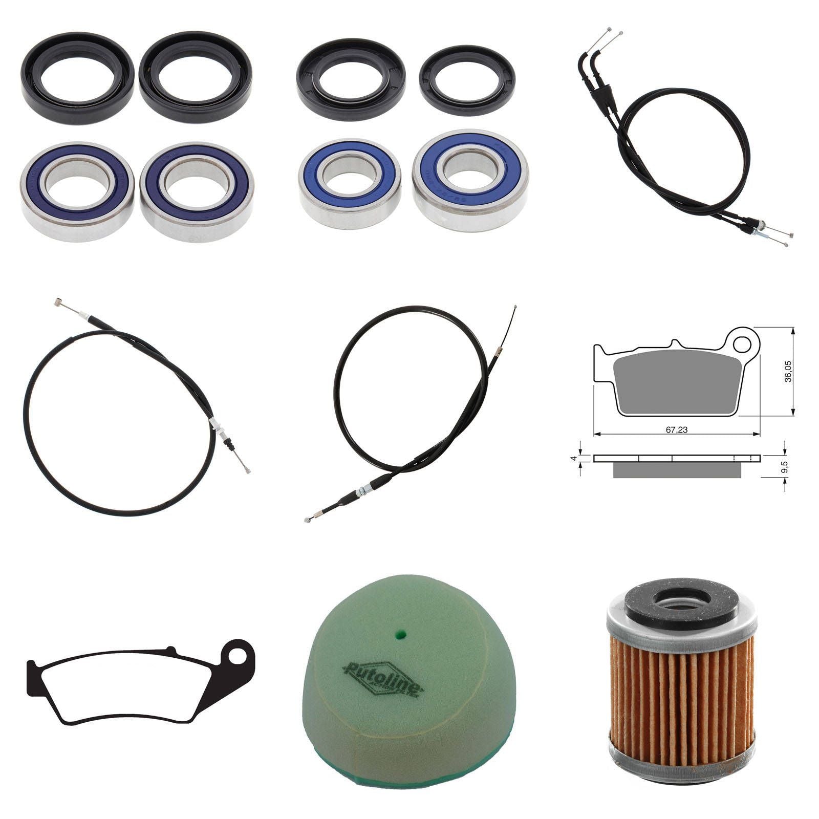 New WHITES Off Road Refurb Kit For Yamaha YZ450F 2006-2007 #WPRDB07036
